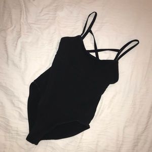 Black Bodysuit with Cutouts
